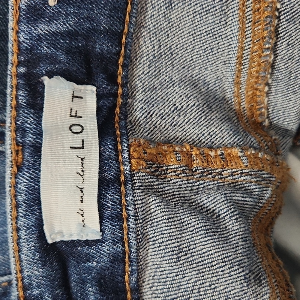 Loft Button‎ Front High Rise Skinny Jeans - Picture 6 of 9